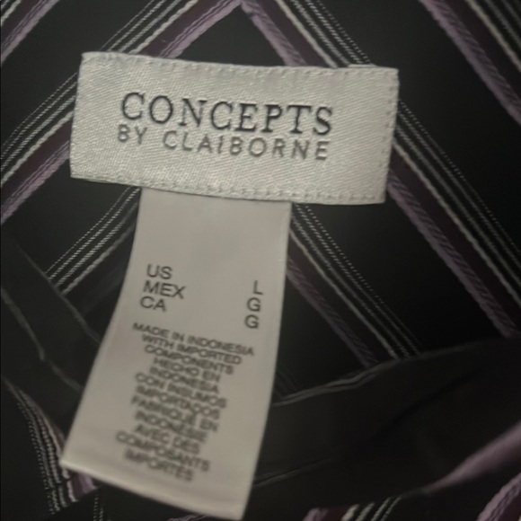 Black and White Striped Casual Button Down Shirt - Picture 3 of 7